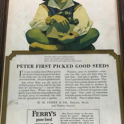 1921 Maxfield Parrish Advertisement Print Peter Piper Ferry's Seeds