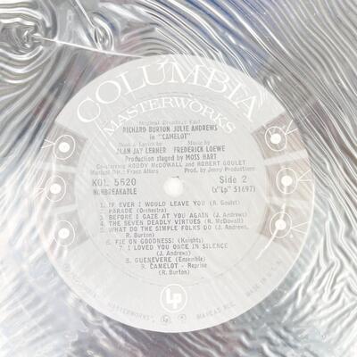ORIGINAL BROADWAY CAST â€œCAMELOT THE MUSICALâ€ KOL 5620 VINYL RECORD