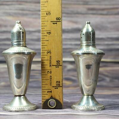 Antique Duchin Creation Sterling Silver Weighted Salt & Pepper Shakers