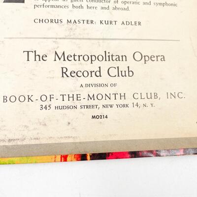 THE METROPOLITAN OPERA â€œVERDI: RIGOLETTOâ€ MO214 VINYL RECORD