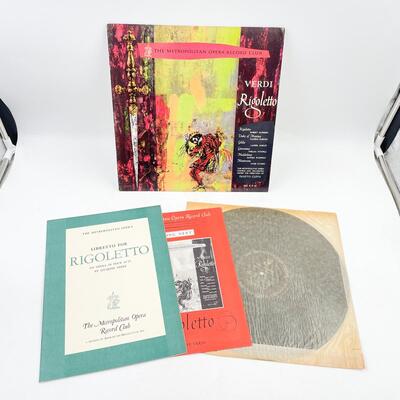 THE METROPOLITAN OPERA â€œVERDI: RIGOLETTOâ€ MO214 VINYL RECORD