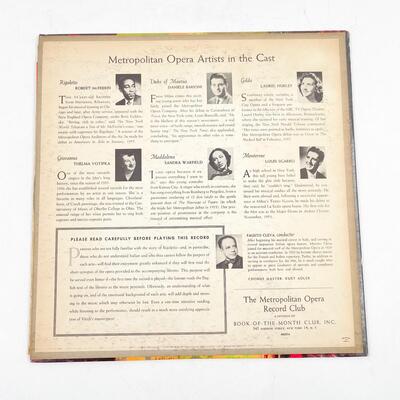 THE METROPOLITAN OPERA â€œVERDI: RIGOLETTOâ€ MO214 VINYL RECORD