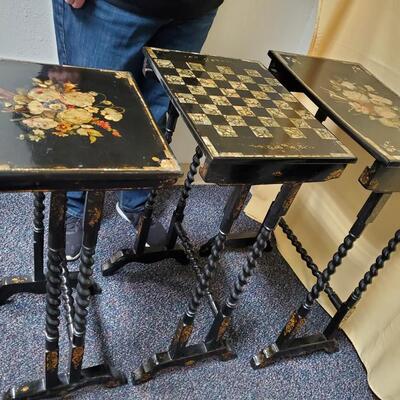 Black Lacquer Nesting Tables