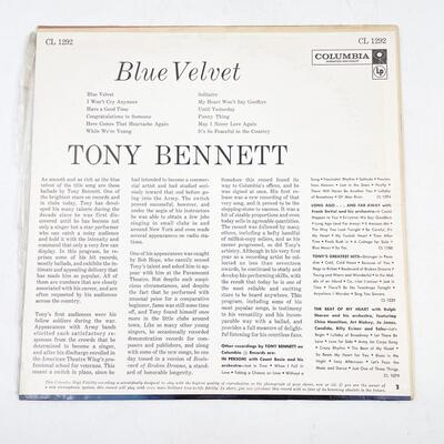 TONY BENNETT â€œBLUE VELVETâ€ CL 1292 VINYL RECORD