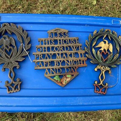 Lot of 3 Metal Trivets