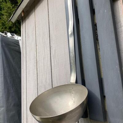 Huge Stainless Commercial Ladle 22â€ x 8.5â€