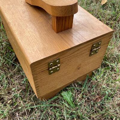 Old Shoe Shine Box. Wooden with contents