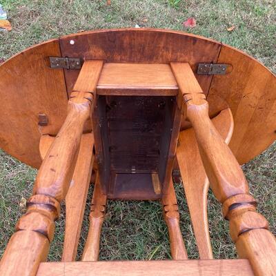 Maple Drop Leaf Side Table 24â€ x 34â€ Open