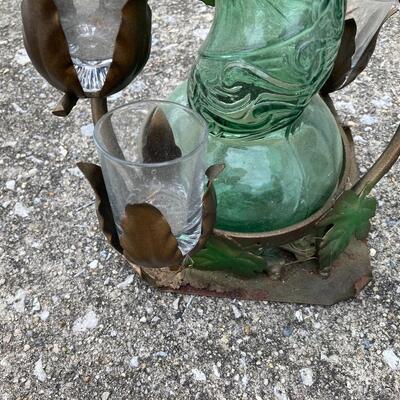 Decorative Cordial Set with Metal Rack