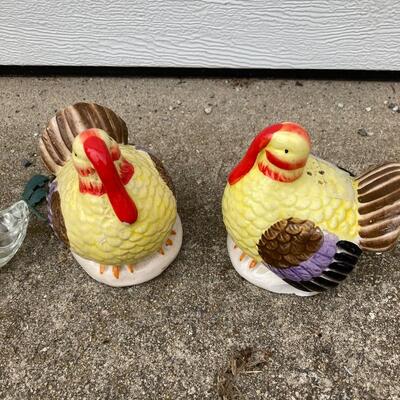3 piece Bird Collection Porcelain and Glass