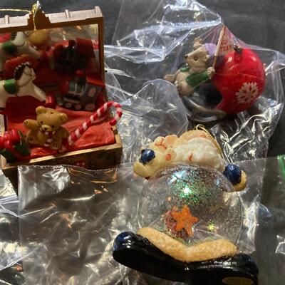 3 pc Hallmark Ornament Lot with Treasure Chest