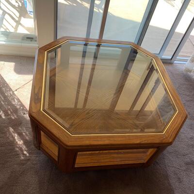 #10 Wood/Glass Coffee Table 