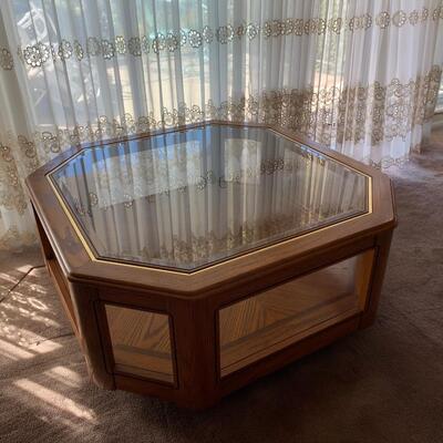 #10 Wood/Glass Coffee Table 