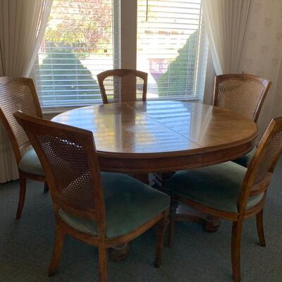 #11 Table Set With Leaf & 6 Chairs