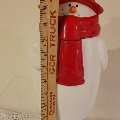 Lot 177: Houston Harvest Snowman Cookie Jar
