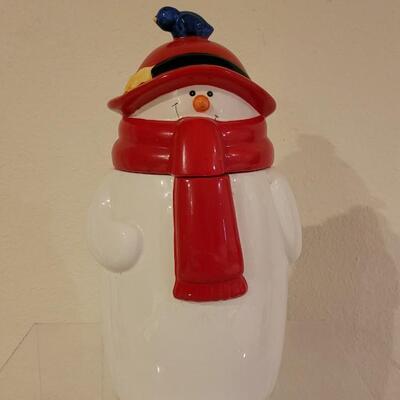 Lot 177: Houston Harvest Snowman Cookie Jar