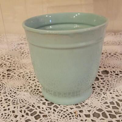 Lot 181: Santa And Teal Vases
