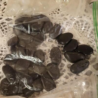 Lot 182: Glass Stones & Rocks for Floral Arrangements and Deco