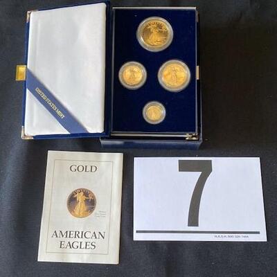 LOT#7: 1988-W&P Gold American Eagle Coin Set