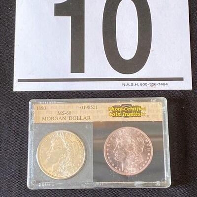 LOT#10: 1890 Morgan Silver Dollar