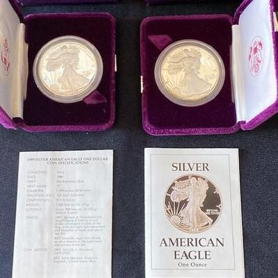 LOT#25: 1989 Silver Eagle Proofs