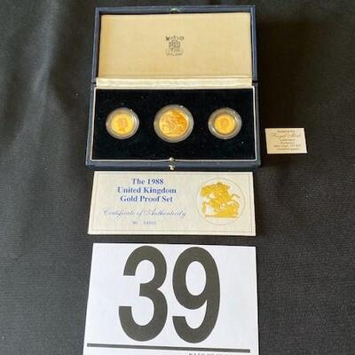 LOT#39: 1988 United Kingdom Gold Proof Collection