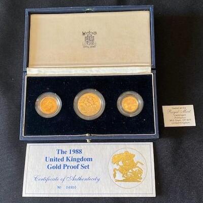 LOT#39: 1988 United Kingdom Gold Proof Collection