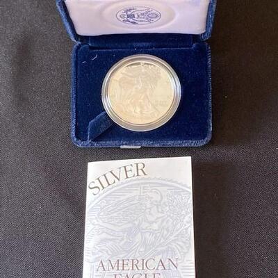 LOT#40: 1990-P American Silver Eagle Proof 1oz Silver Lot #1