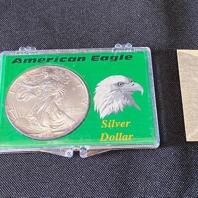 LOT#46: 1994 American Silver Eagle Uncirculated Bullion MS 60 Lot #1