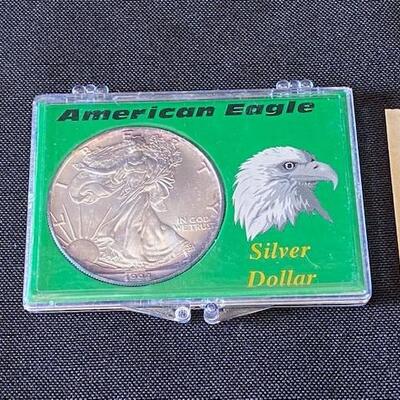 LOT#47: 1994 American Silver Eagle Uncirculated Bullion MS 60 Lot #2