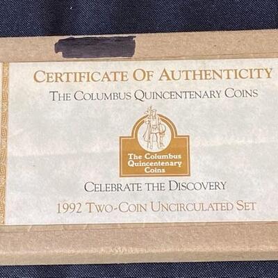 LOT#52: 1992 Columbus Quincentenary Coins Set