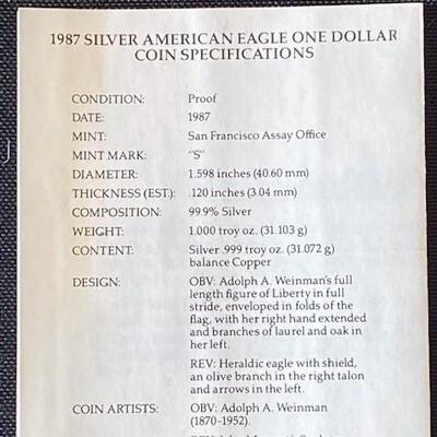 LOT#58: 2001 American Eagle Proof