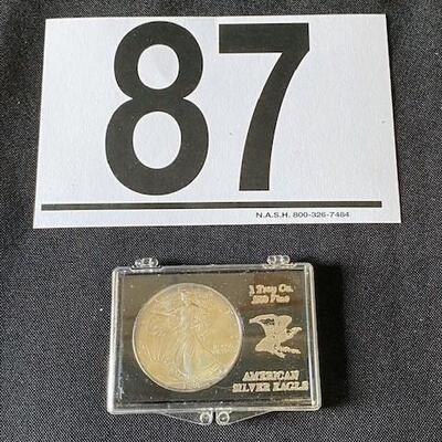 LOT#87: 1990 American Silver Eagle