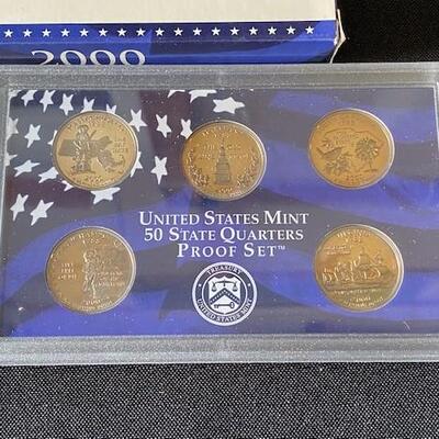 LOT#88: 2000 US Proof Sets with State Quarters