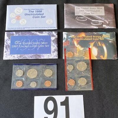 LOT#91: 1995-1999 US Mint Sets