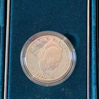 LOT#97: 1990 Eisenhower Centennial Silver Dollar Proof
