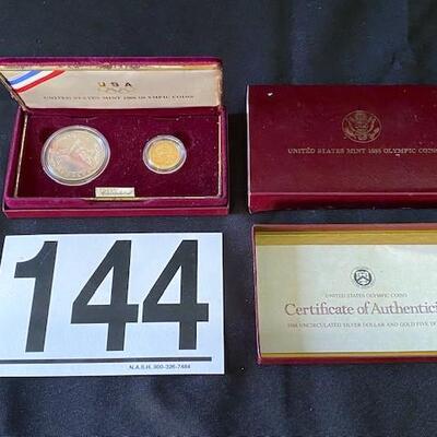 LOT#144: 1988 Olympic Coins (Gold & Silver)