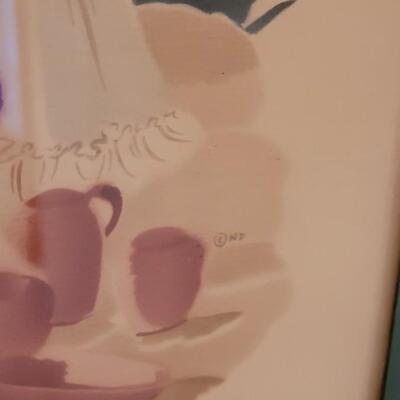 Lot 185: Mid Century Modern Watercolor