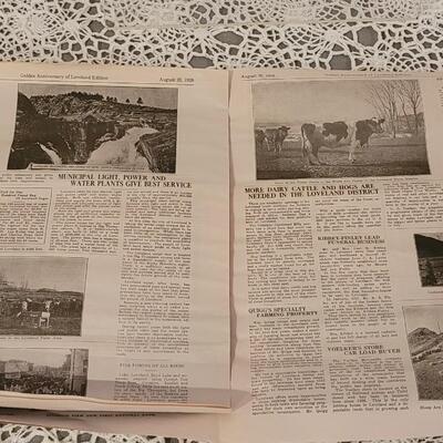 Lot 186: Golden Anniversary of the Loveland Reporter Herald 1978-  August 1928 Reprint Ephemera