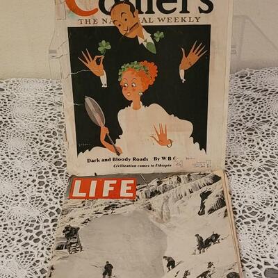 Lot 187: 1936 Collier's and 1945 LIFE Magazines