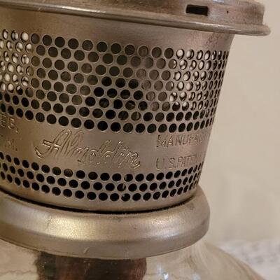 Lot 191: (2) Aladdin Glass Kerosene Lamps