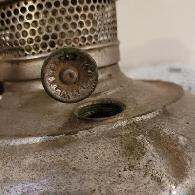 Lot 192: (2) Antique Kerosene Metal Lamps