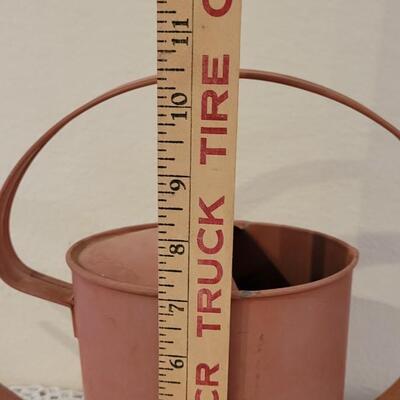 Lot 200: Vintage Faded Red Metal Watering Can