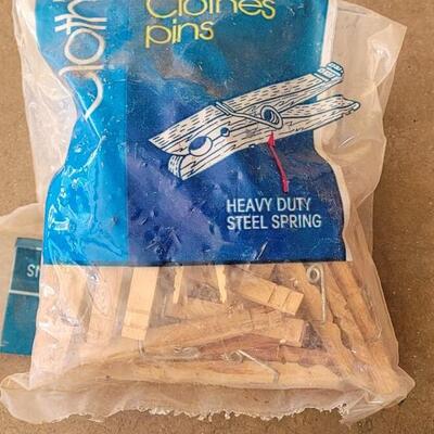 Lot 212: Clothespins and New Clothesline and New Utility Cord