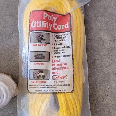 Lot 212: Clothespins and New Clothesline and New Utility Cord