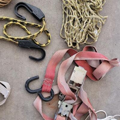 Lot 213: Mixed Lot of Cordage and Tie Down Strap