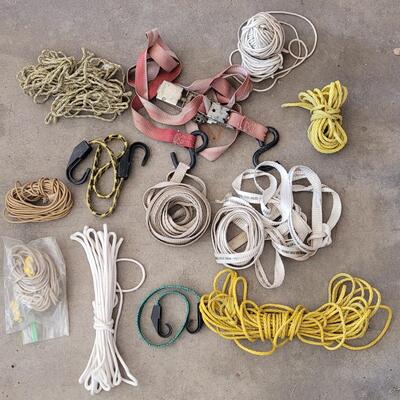 Lot 213: Mixed Lot of Cordage and Tie Down Strap