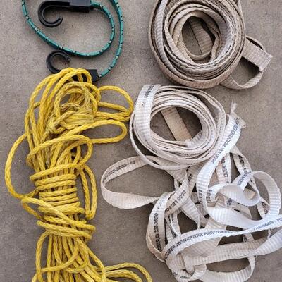 Lot 213: Mixed Lot of Cordage and Tie Down Strap