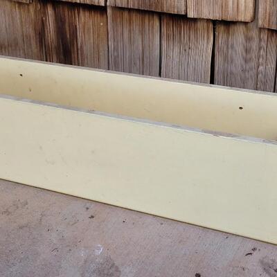 Lot 215: (2) Ceramic Planters (one made in Italy), Pfaltzgraff Metal Tray and Wood Planter Box with Drainage Hole