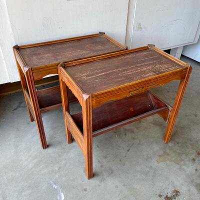 Lot 58 - Vintage Wood Side Tables
